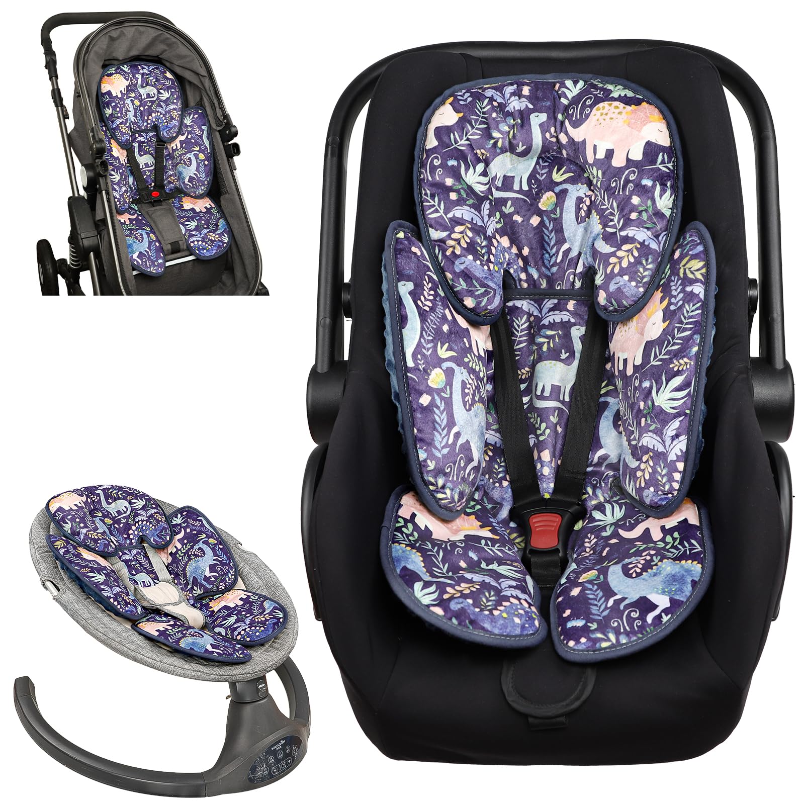 Pea Pod infant car seat insert with 2-in-1 head and body support for growing babies