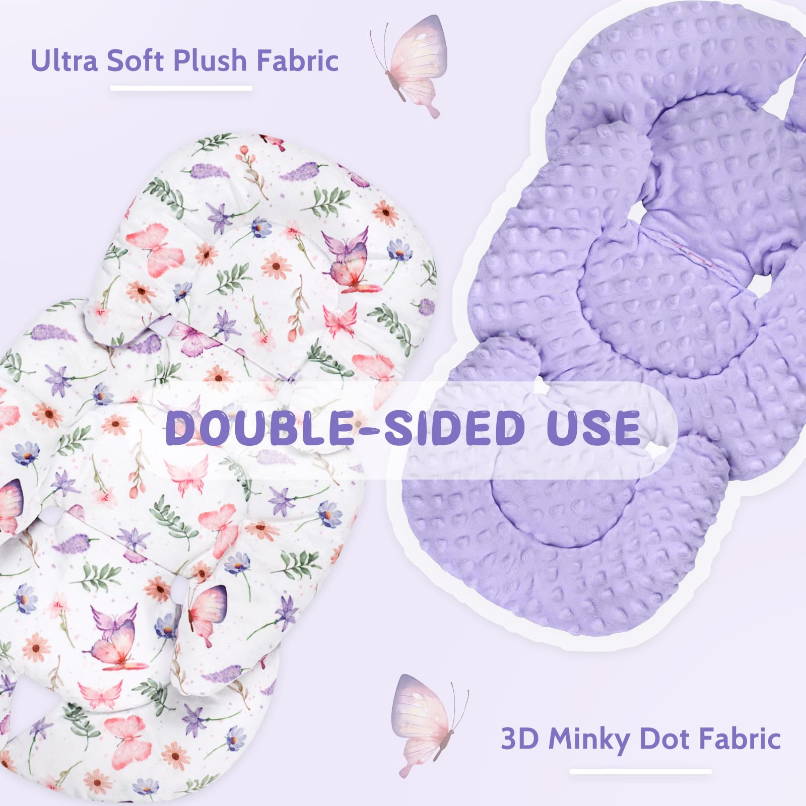Pea Pod 3D Minky cushion adds plush body support for babies
