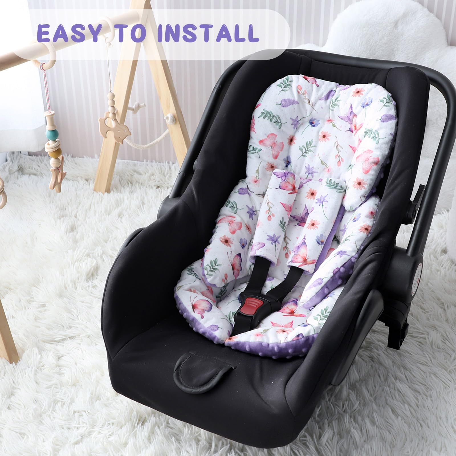 Pea Pod ideal for car rides, stroller walks, and swings