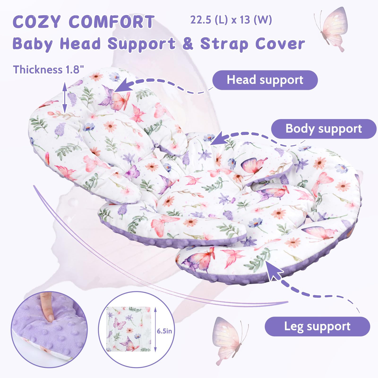 Pea Pod strap covers cushion delicate shoulders during rides