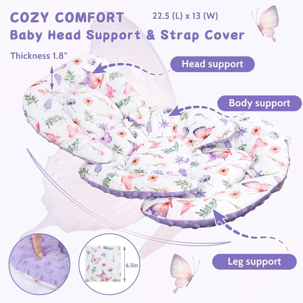 Pea Pod strap covers cushion delicate shoulders during rides