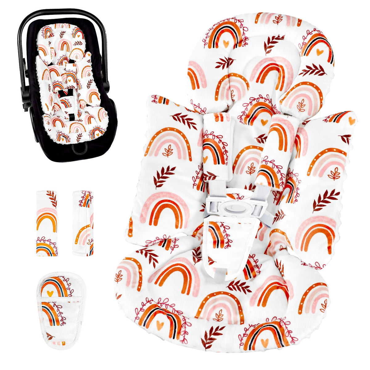 Pea Pod infant seat insert hero image showing all-season comfort for car rides