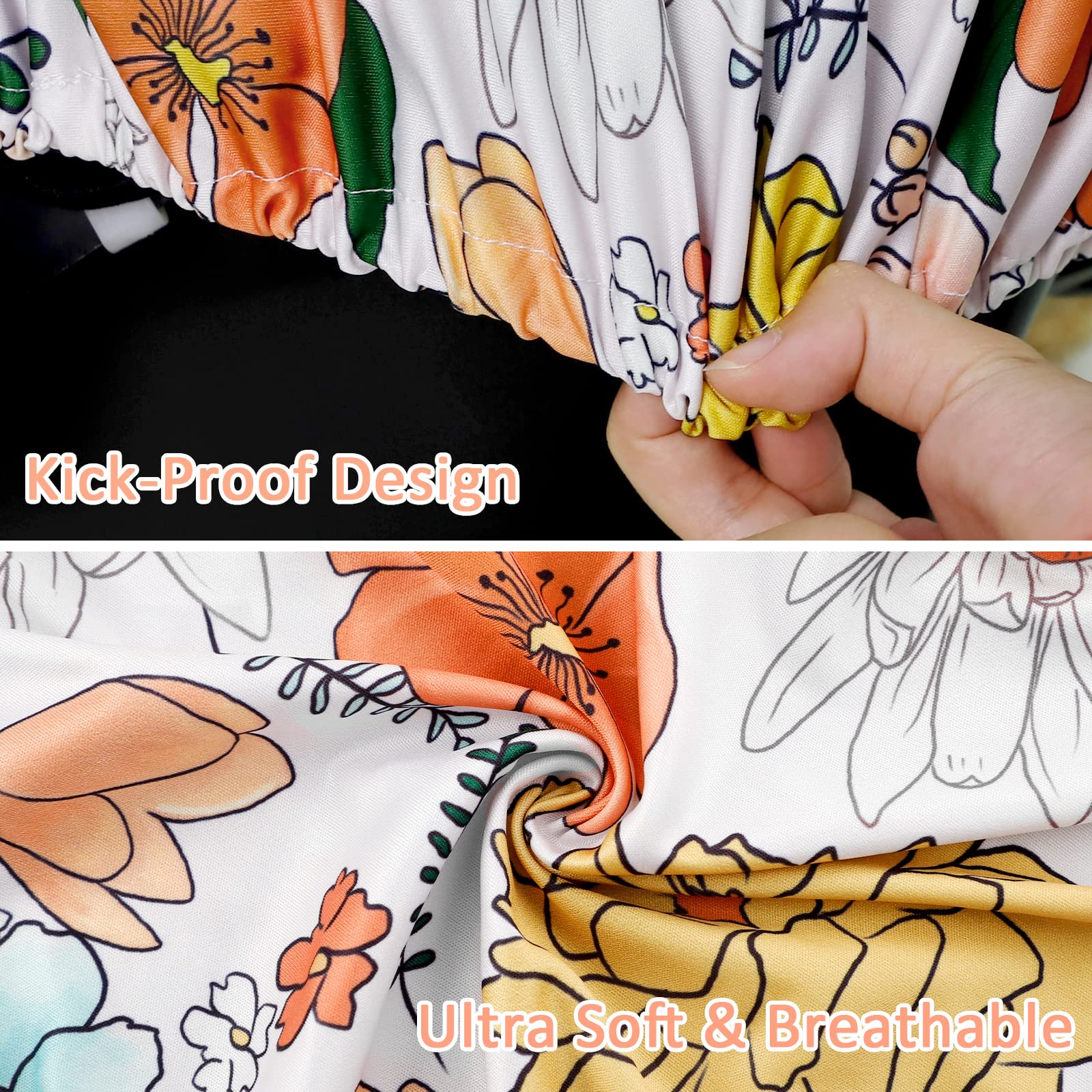 Pea Pod kick-proof elastic band keeps the cover securely in place