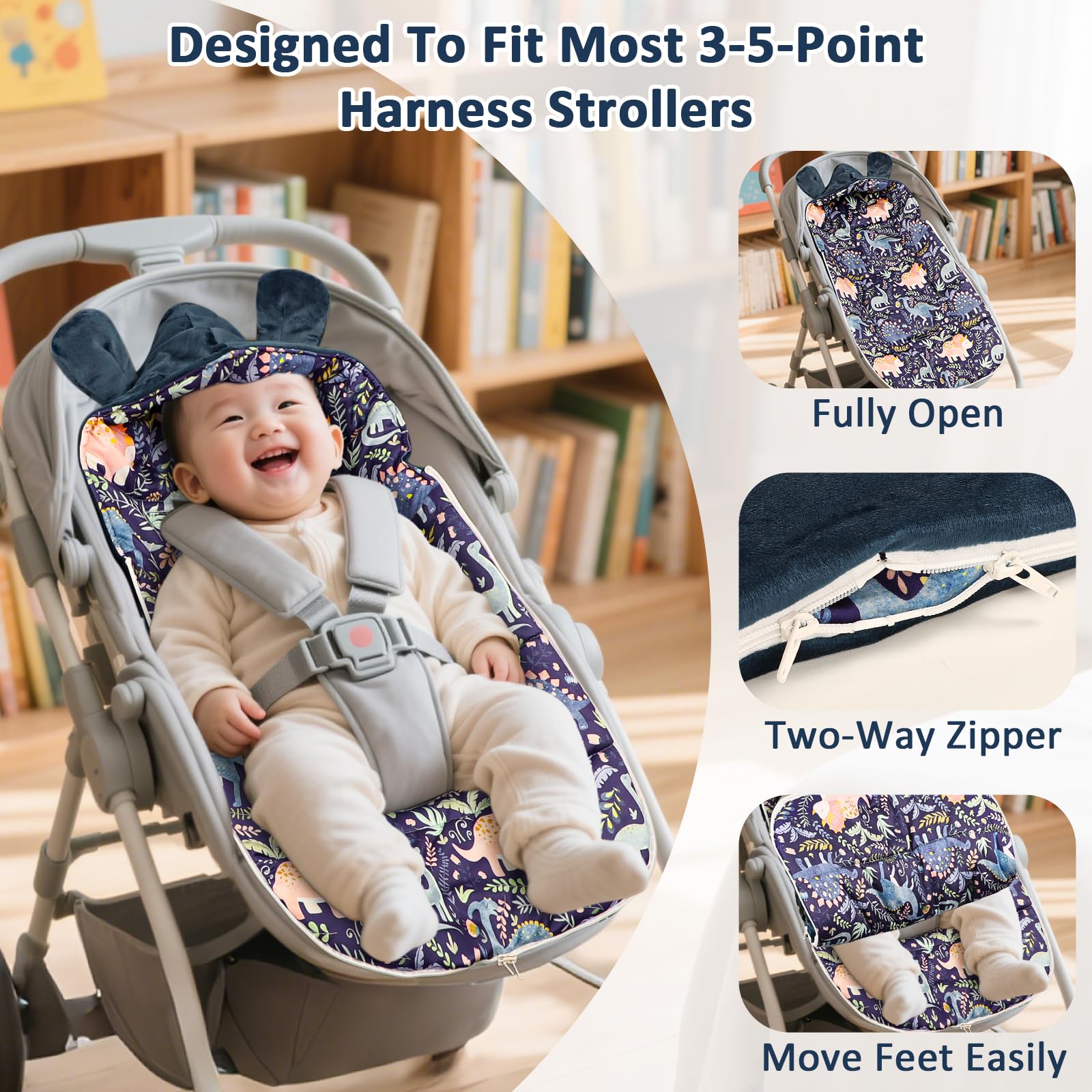 Pea Pod machine-washable fabric maintains color and plush texture after washing.