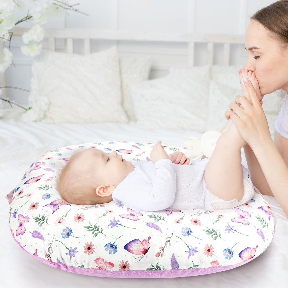 Pea Pod machine-washable cover cleans easily after use.