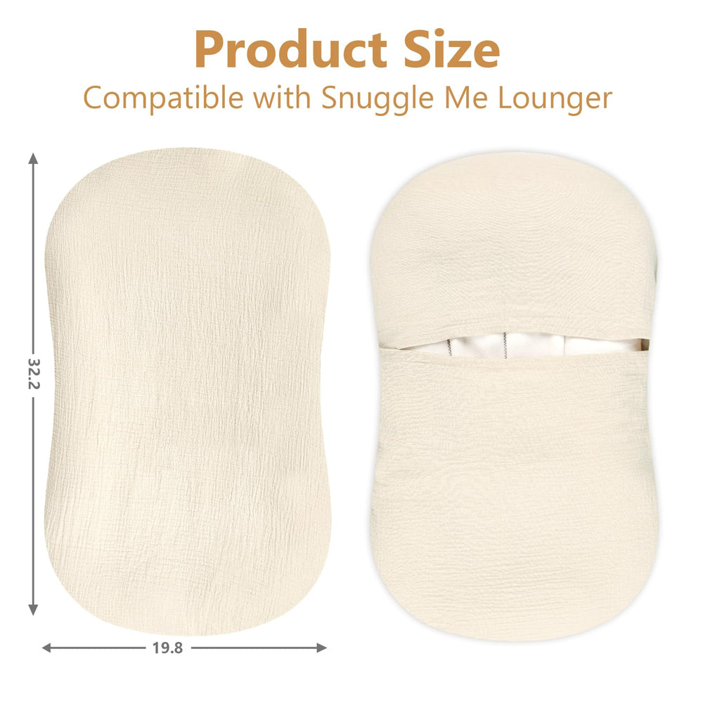 Pea Pod muslin cotton cover highlights breathable, skin-friendly fabric