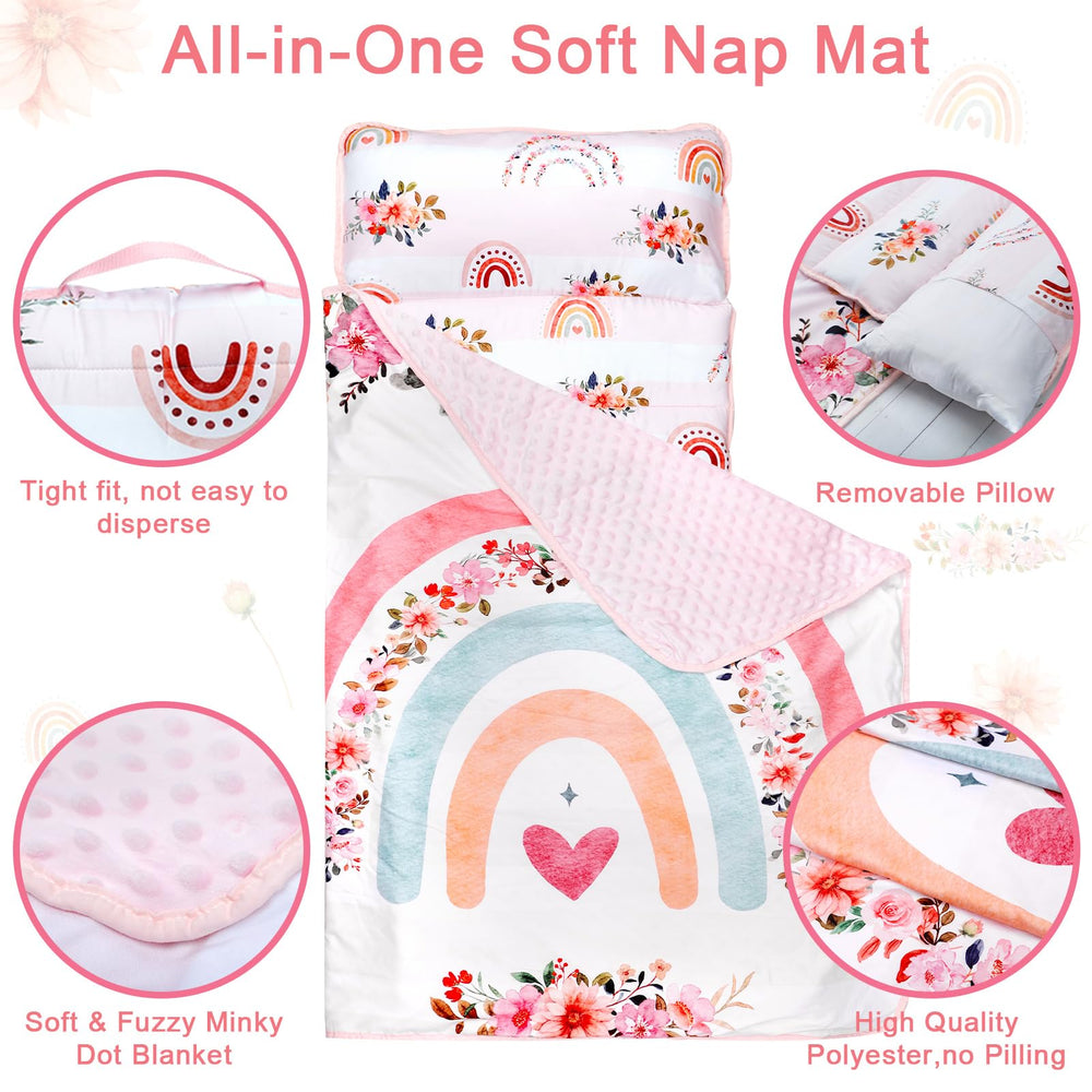 Pea Pod dot Minky blanket adds soft warmth during nap time