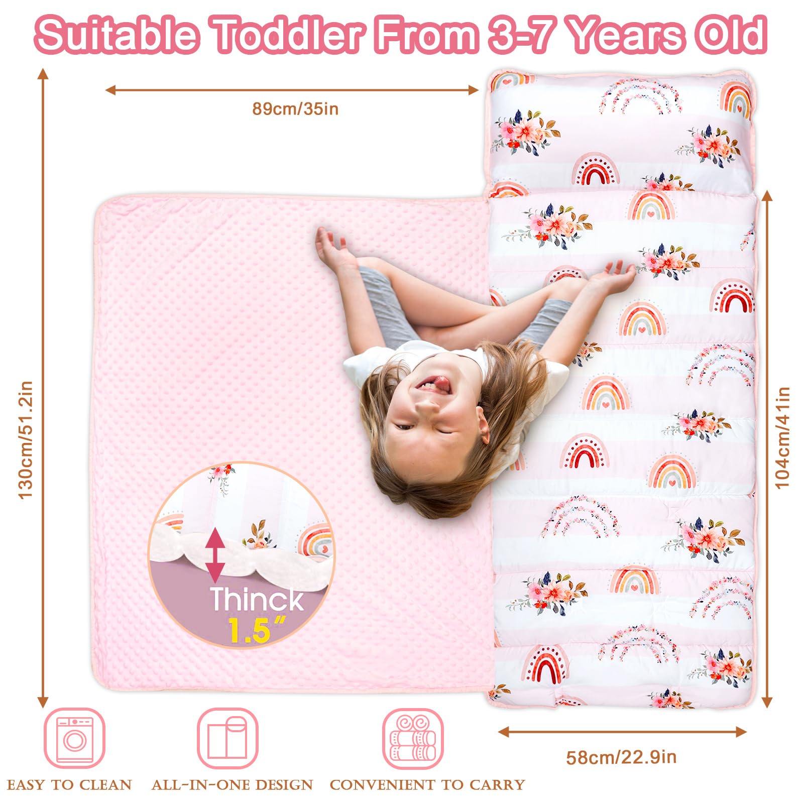 Pea Pod nap mat extra large size 23x51 for growing toddlers