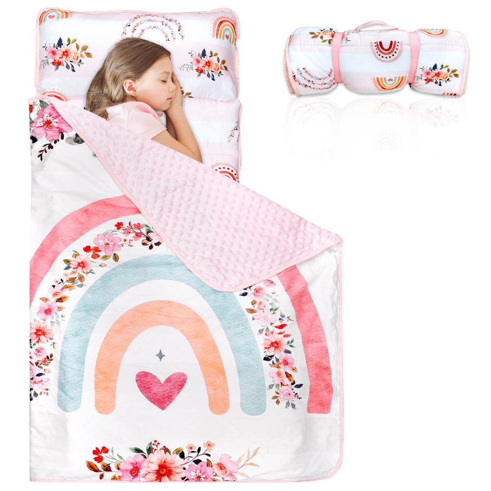 Pea Pod nap mat with removable pillow for cozy naps