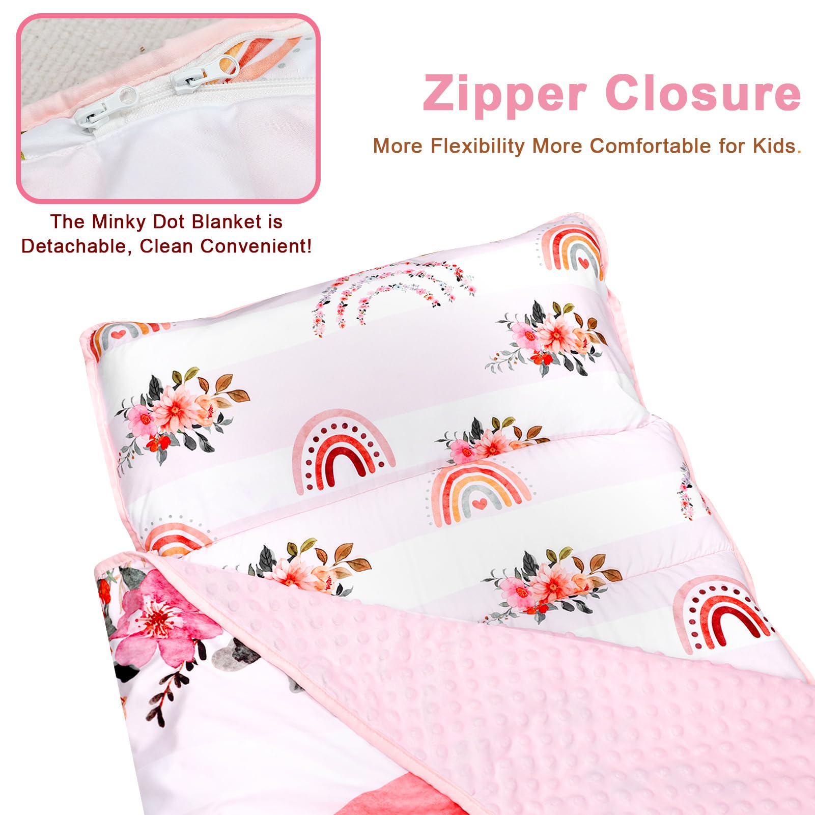 Pea Pod nap mat with roll-up design for on-the-go use
