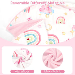 Pea Pod lounger cover unicorn side; reversible warmth for different seasons.