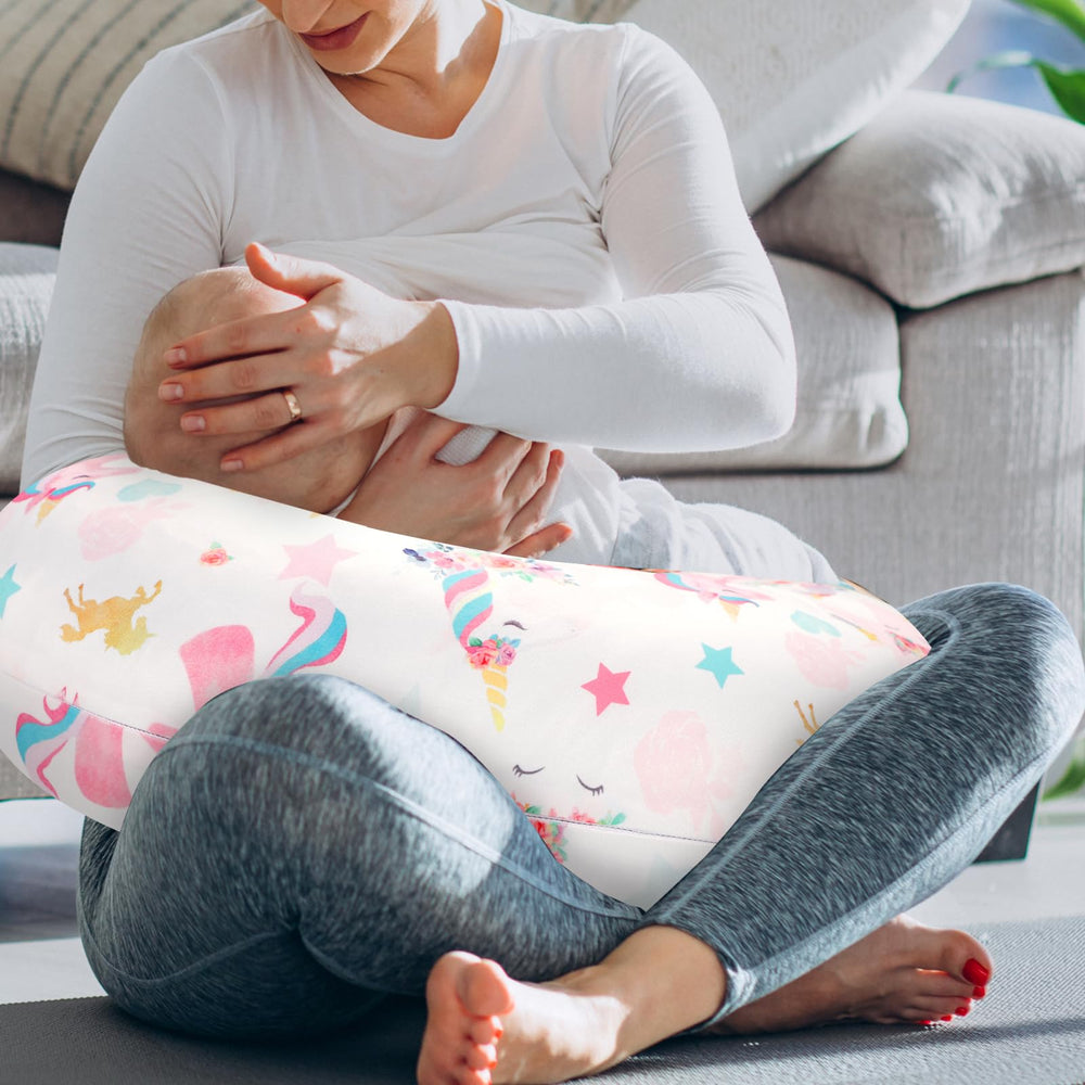 Pea Pod cover compatible with Boppy nursing pillows for a secure fit.