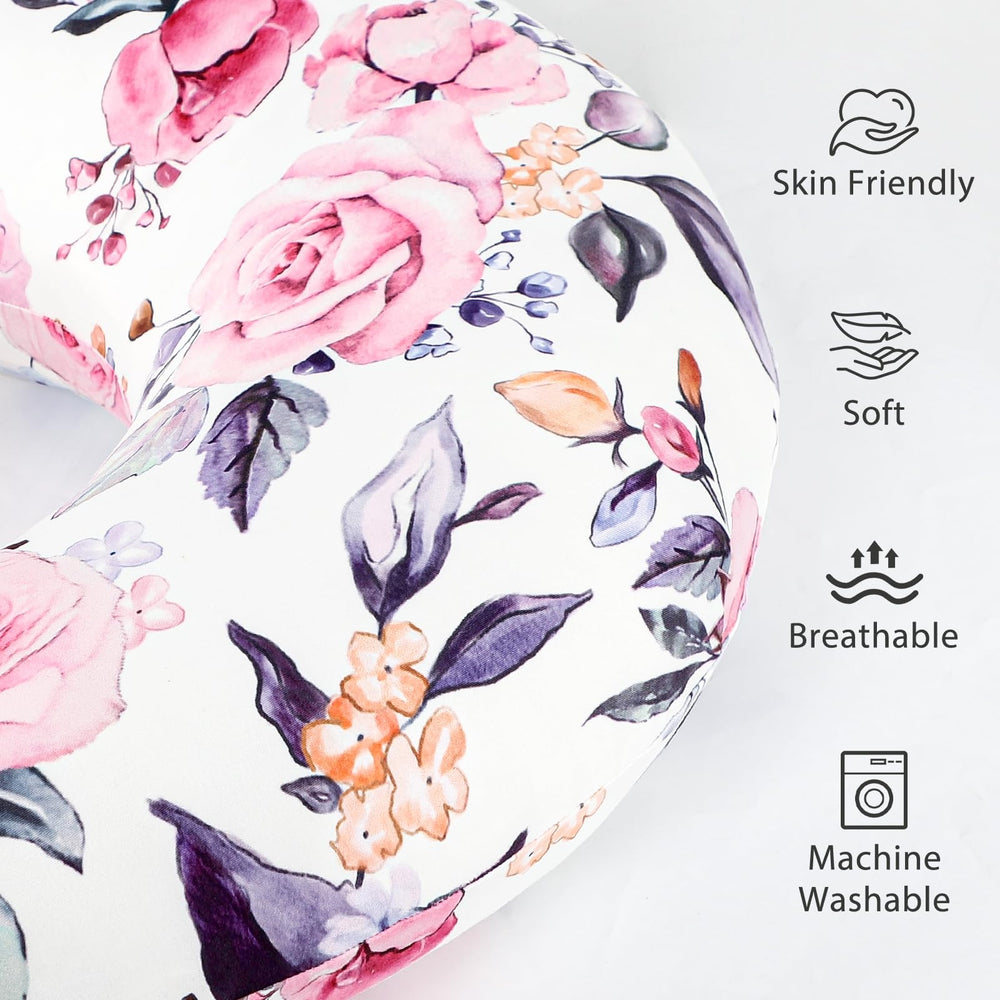 Breathable, skin-friendly material from Pea Pod cushion cover.