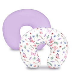 Pea Pod nursing pillow cover with butterfly design for easy cleaning.