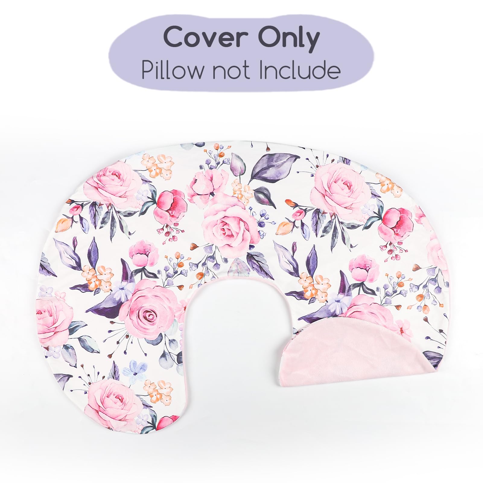Soft minky fabric detail of Pea Pod cover feels gentle on skin.