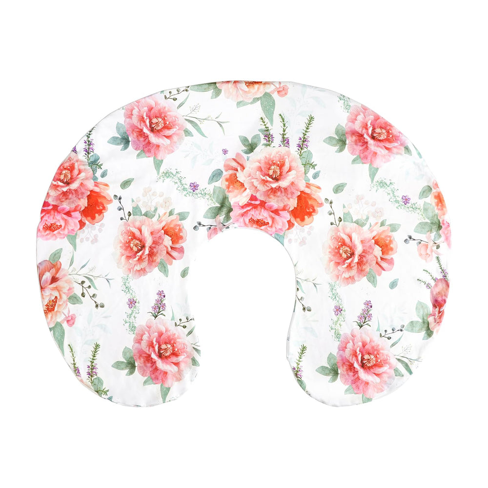 Pea Pod nursing pillow cover with floral print adds style and cozy comfort to feeding
