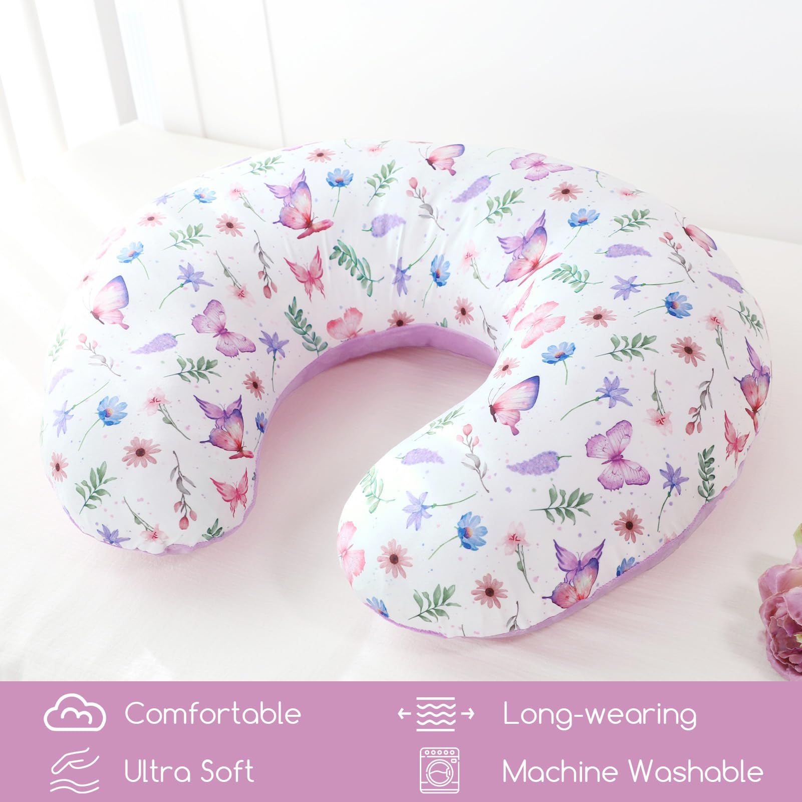 Pea Pod nursing pillow cover gift-ready packaging for baby showers