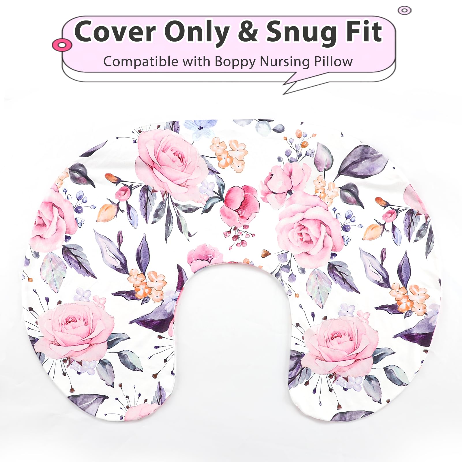 Gift-ready Pea Pod nursing pillow cover ideal for baby showers.