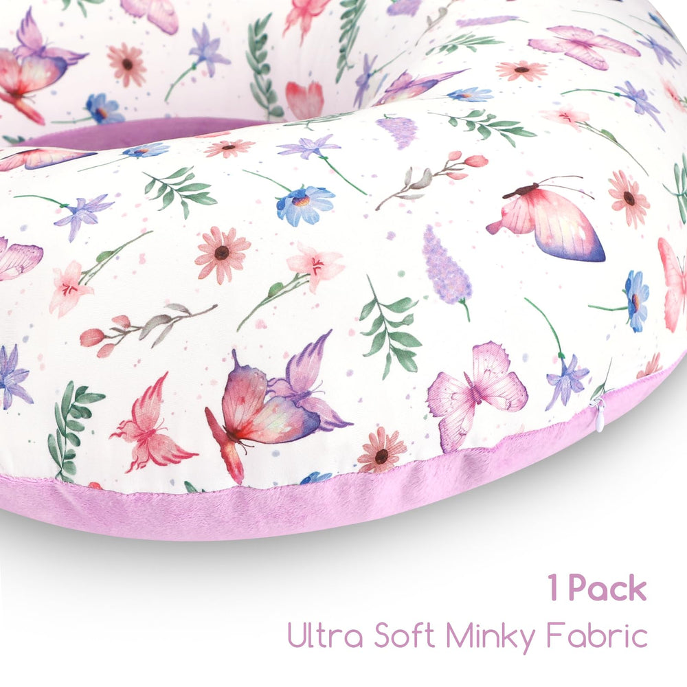 Pea Pod nursing pillow cover with oversized hidden zipper for easy care