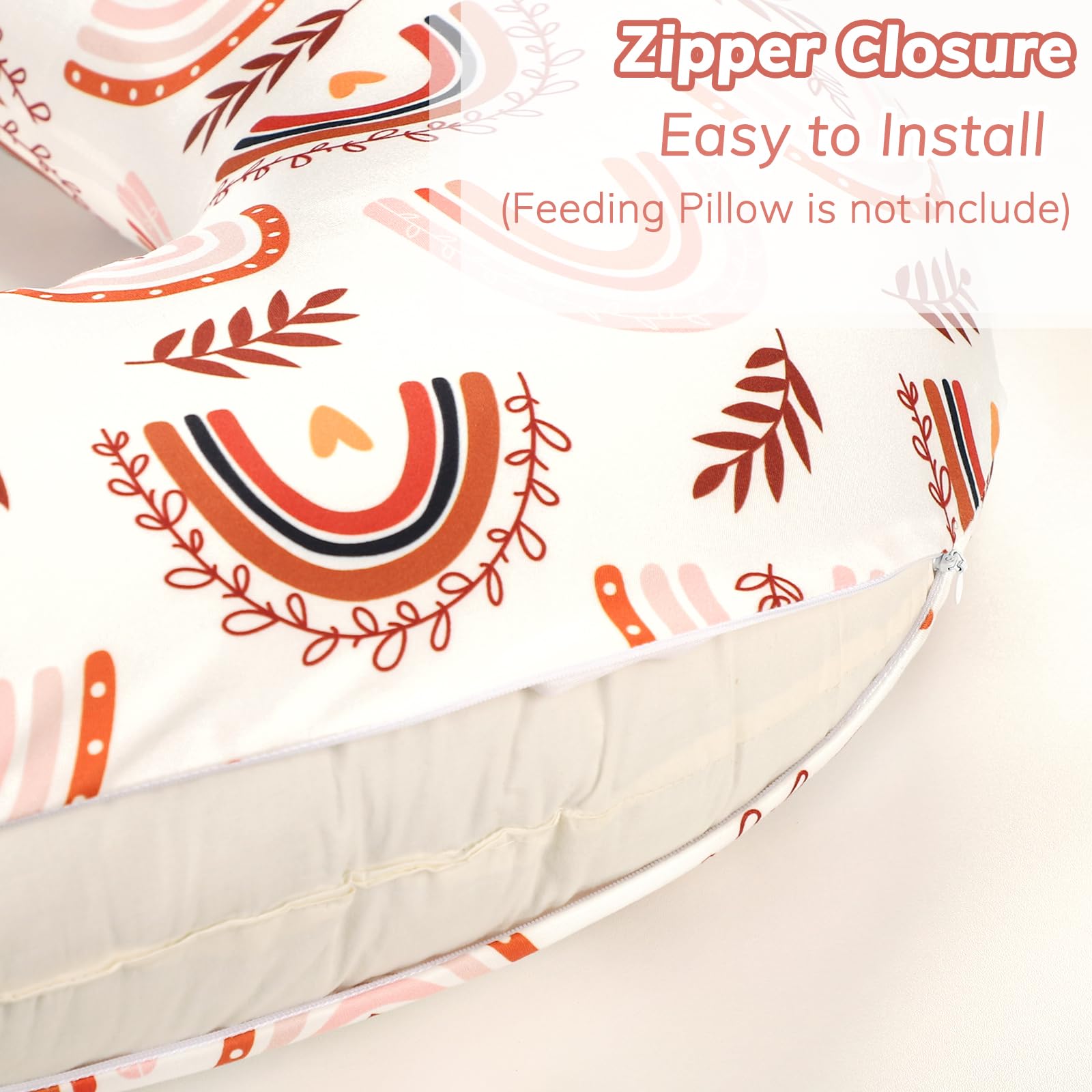 Pea Pod cover features hidden zipper for easy removal and cleaning.