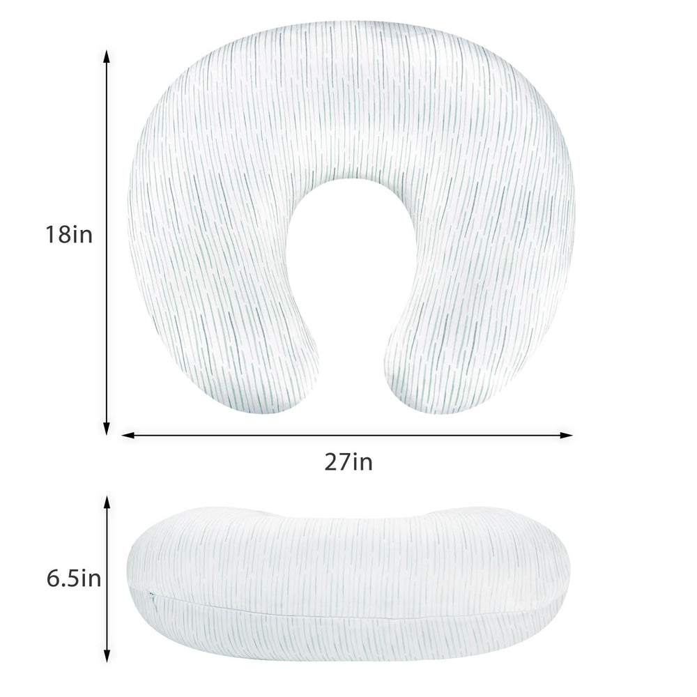 Pea Pod nursing pillow cover with hidden zipper for easy removal