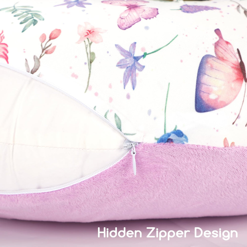 Pea Pod nursing pillow cover machine washable and low heat drying