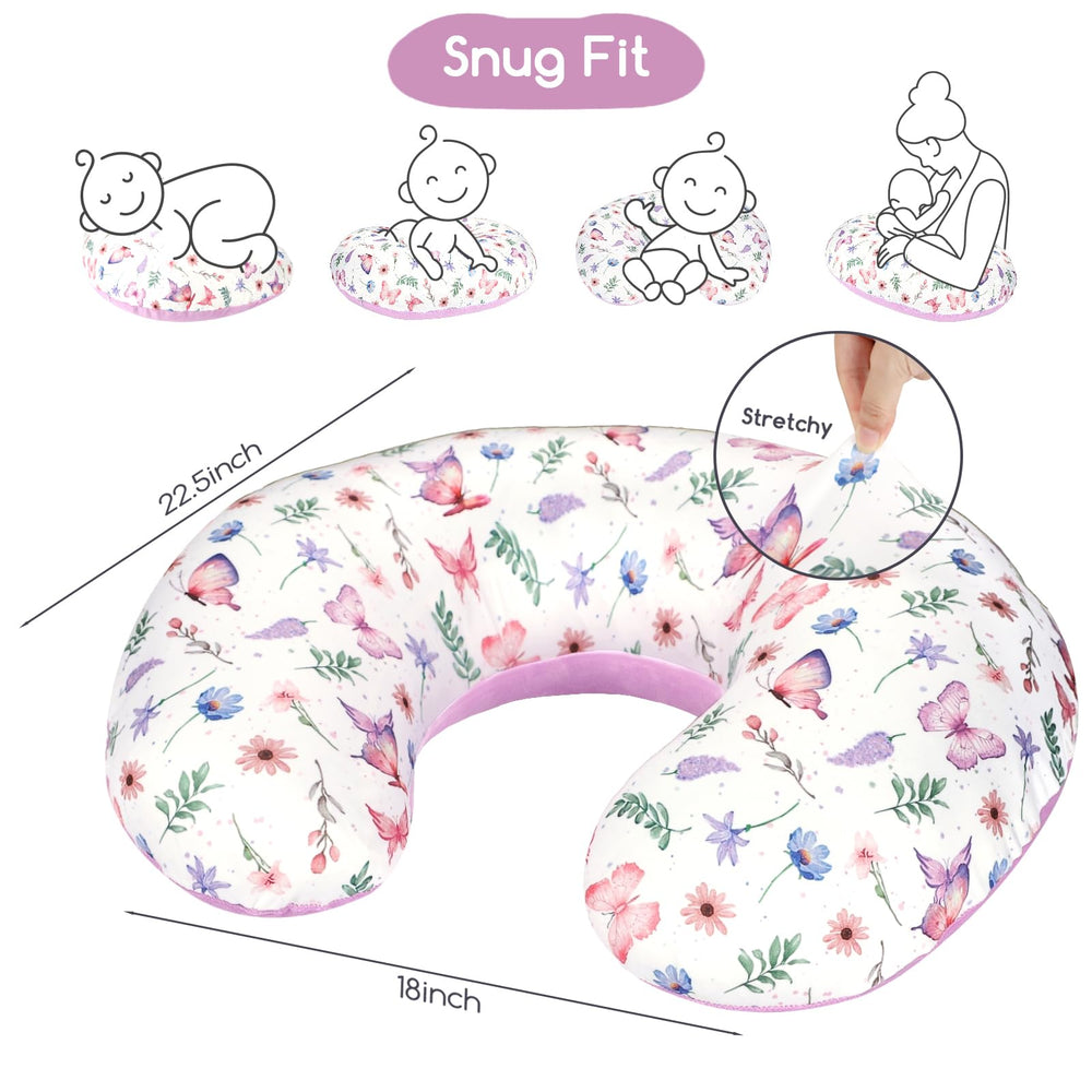Pea Pod nursing pillow cover showing reversible dual sides for versatility