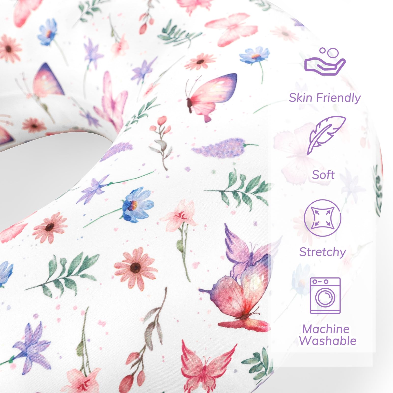 Pea Pod two-pack nursing pillow covers for convenient daily change.