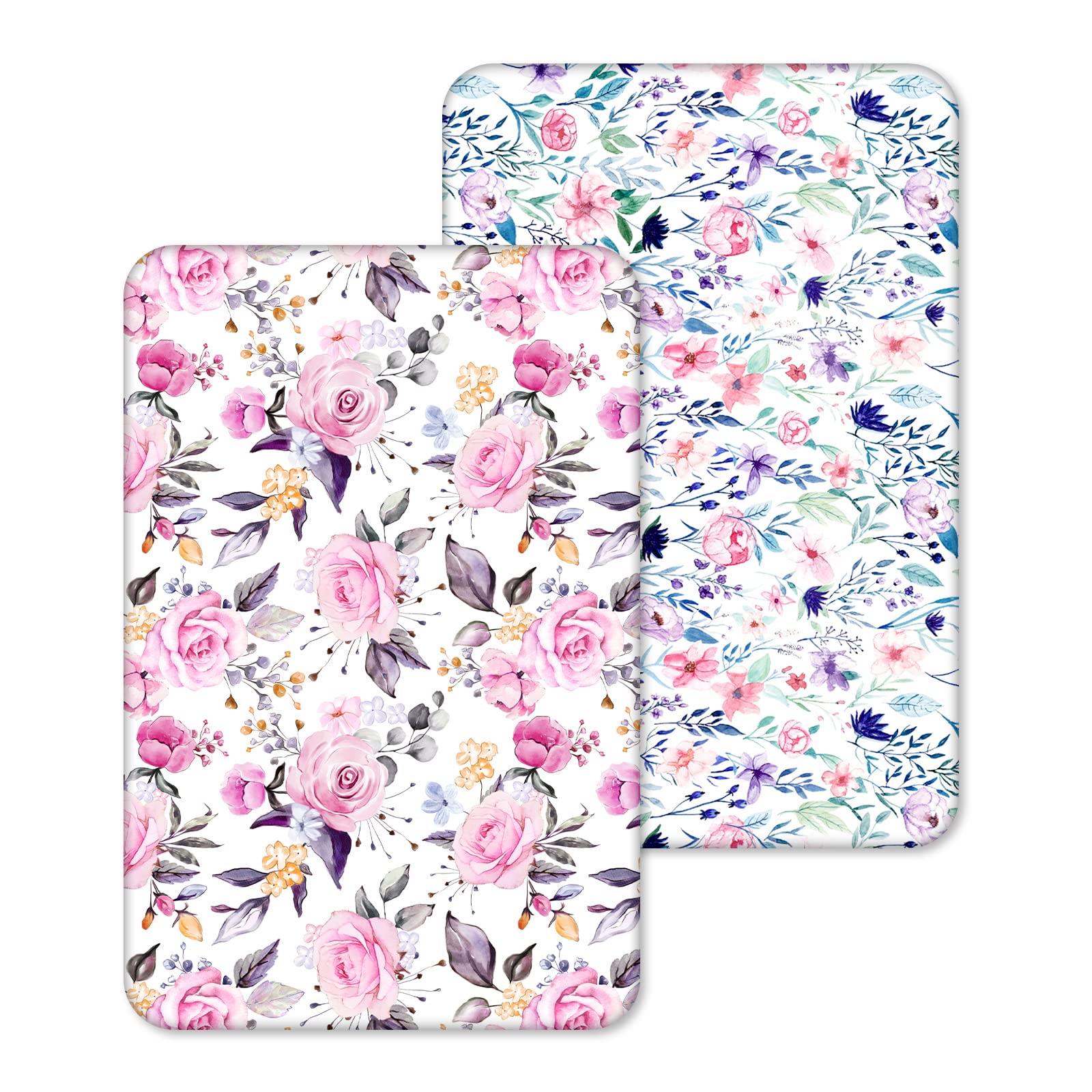 Pea Pod floral pack n play sheet in soft jersey knit for comfortable naps