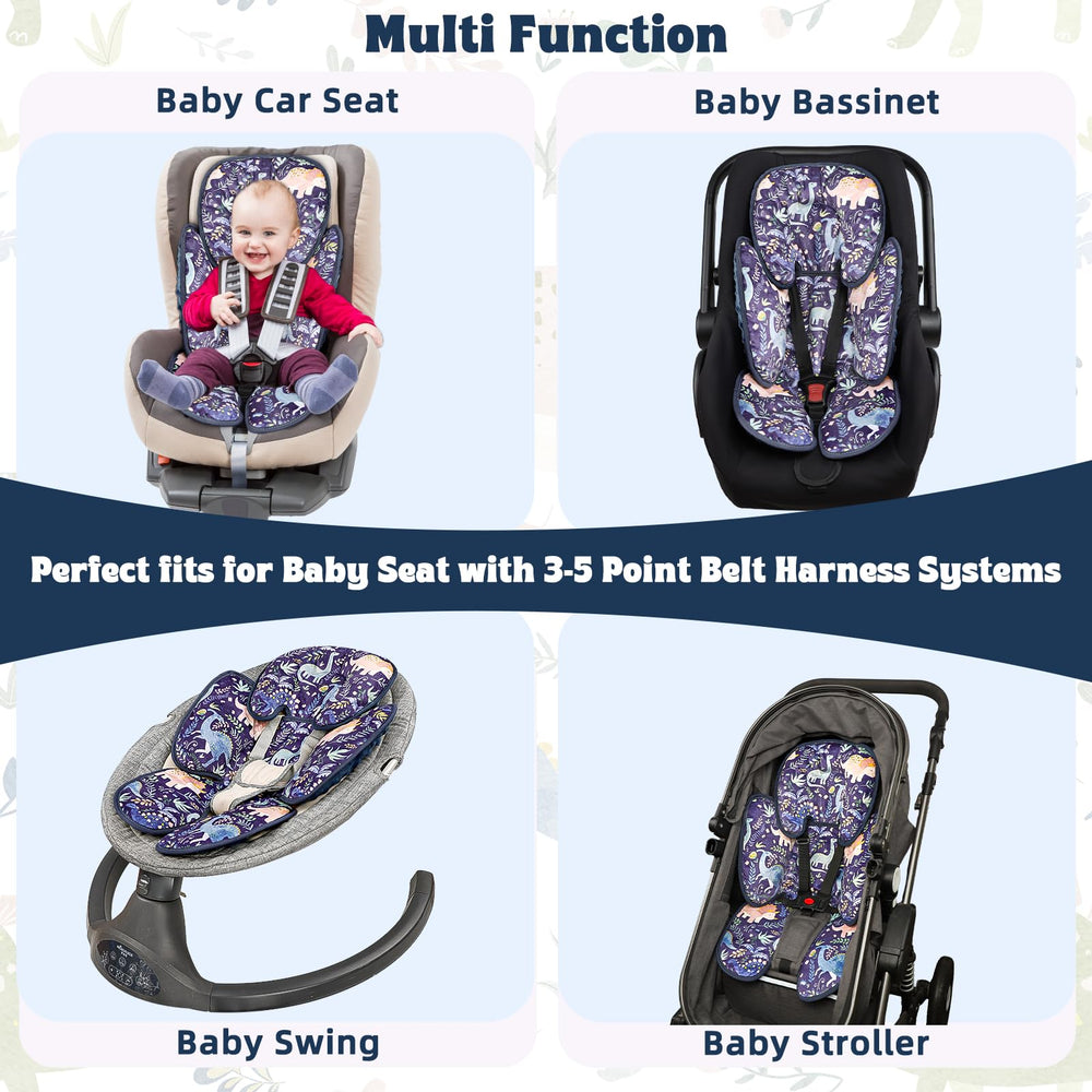 Pea Pod premium backing keeps the insert in place on fabrics and seats
