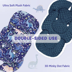 Pea Pod reversible 3D minky cushion for year-round comfort