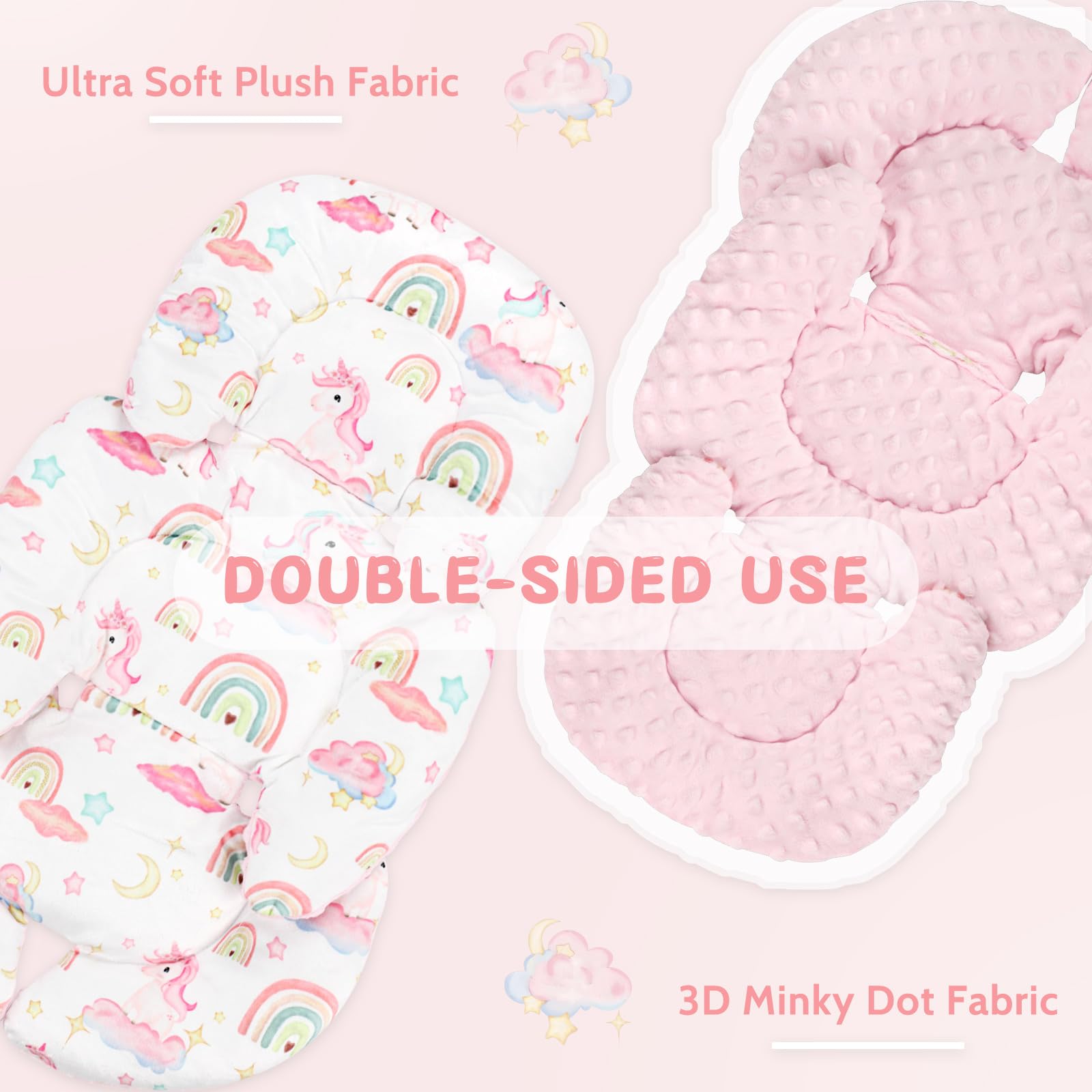 Pea Pod reversible head and body support for year-round warmth and breathability.