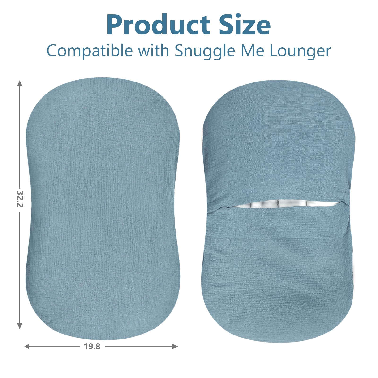 Pea Pod Snuggle Me slipcover with envelope closure simplifies on/off.