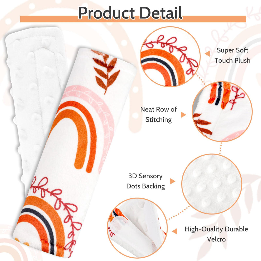 Pea Pod soft Minky dot back emphasizes breathable cushion during rides.