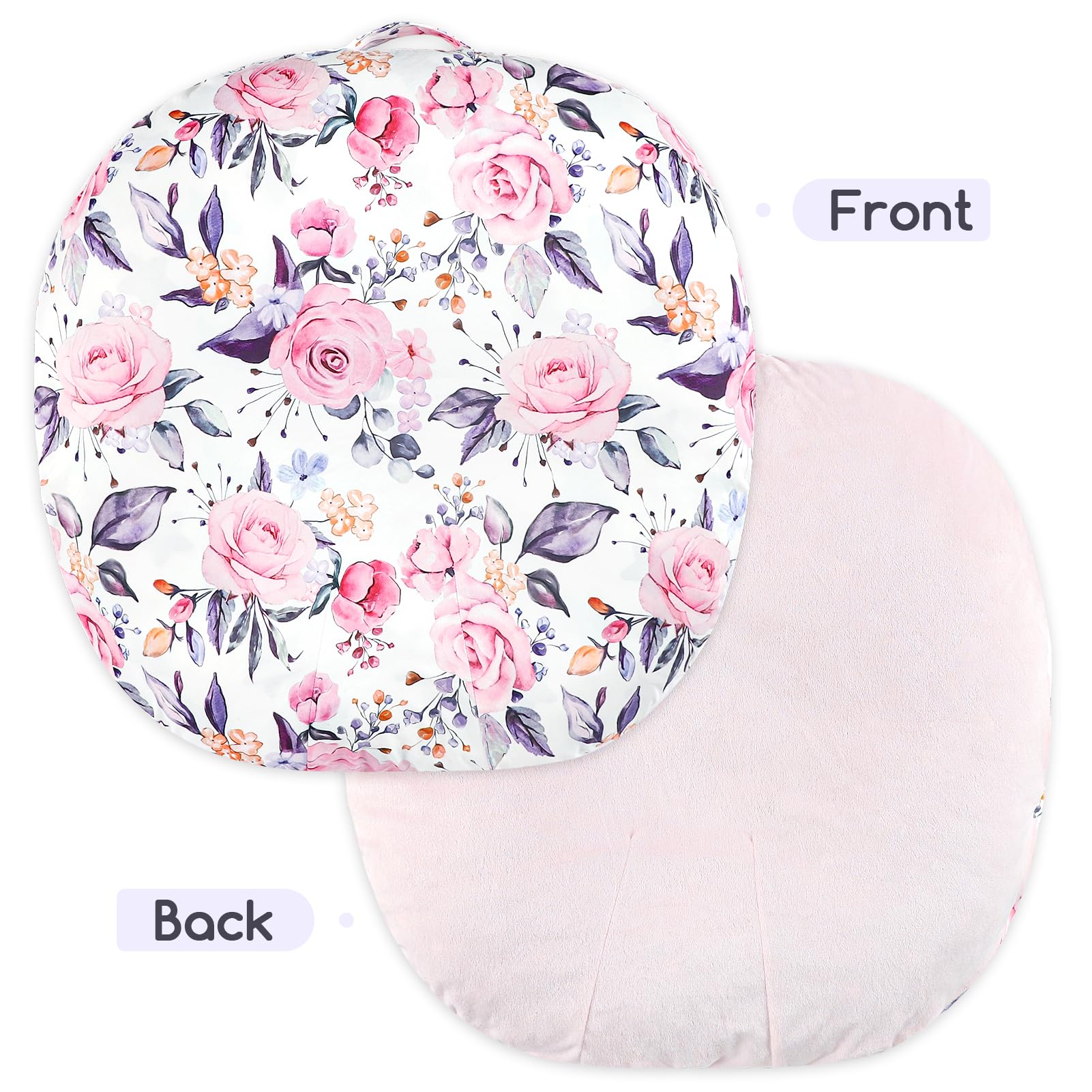 Pea Pod cover soft polyester fleece texture close up for baby skin