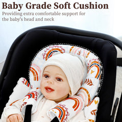 Pea Pod three strap covers detail showing extra neck protection while seated
