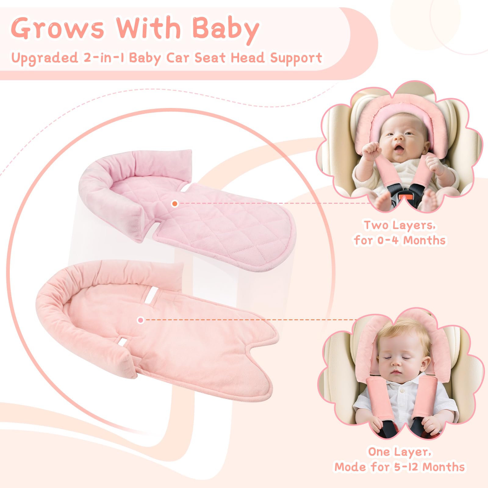 Pea Pod strap covers in plush fabric offer gentle shoulder protection and comfort.