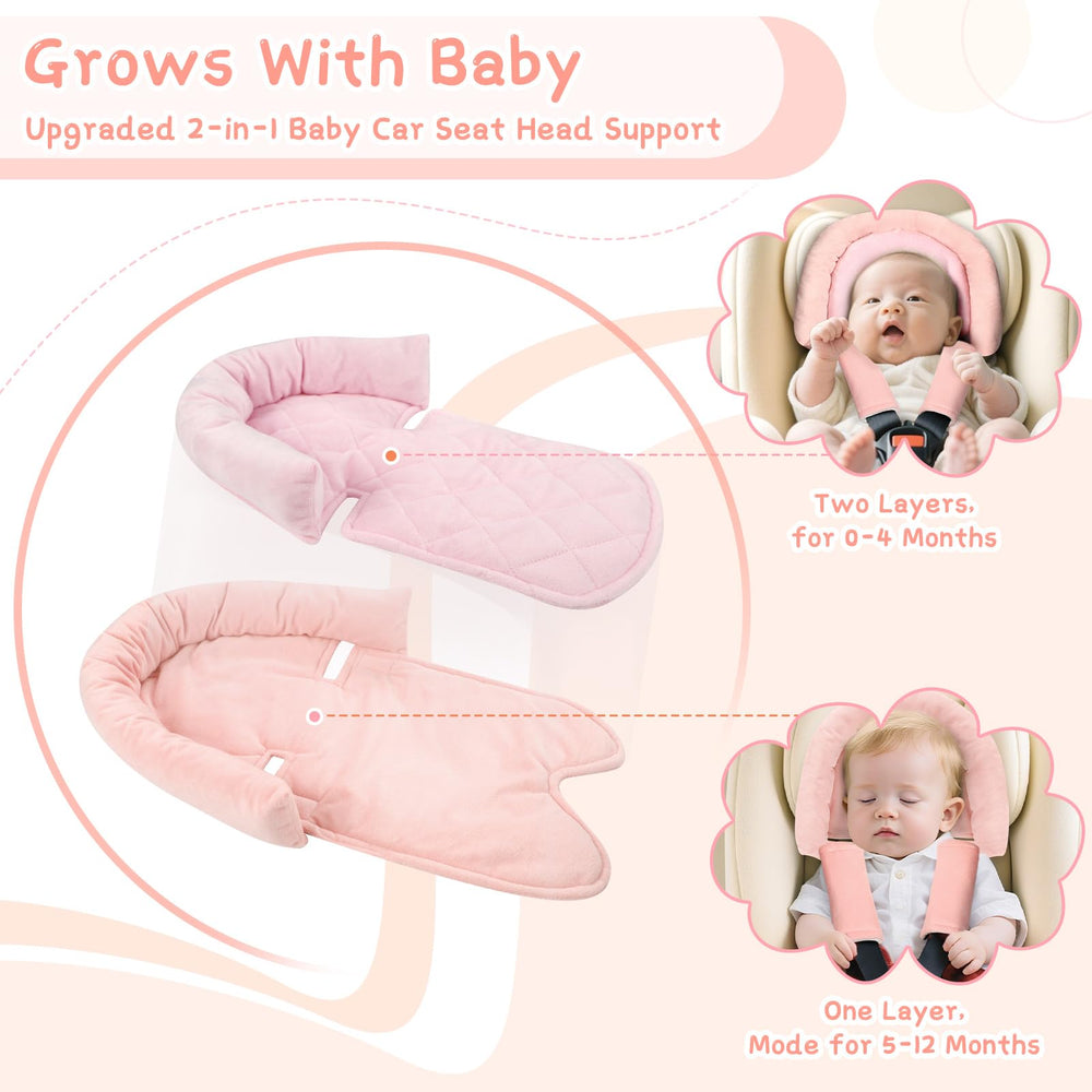 Pea Pod strap covers in plush fabric offer gentle shoulder protection and comfort.