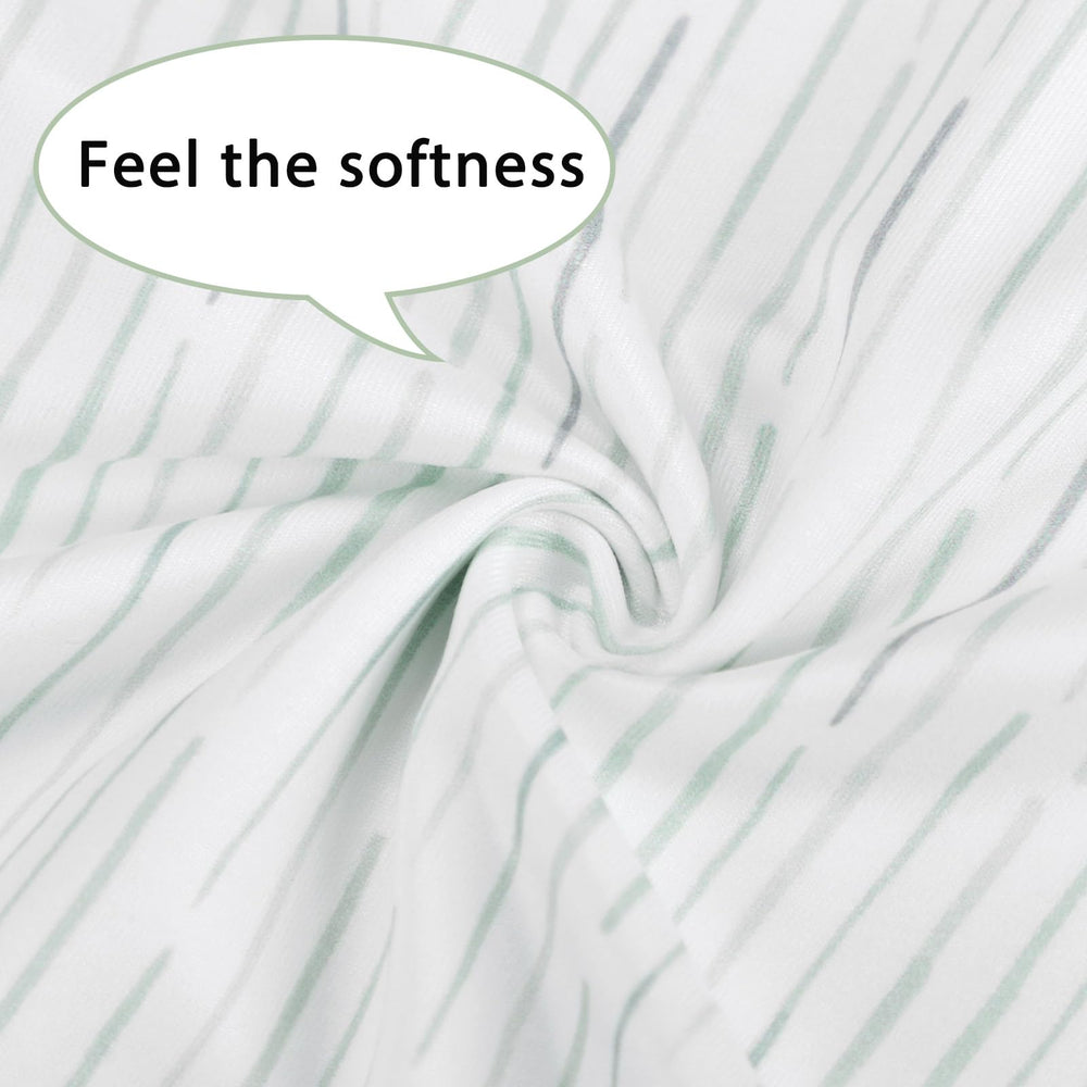 Pea Pod striped design adds chic nursery decor to feeding pillow
