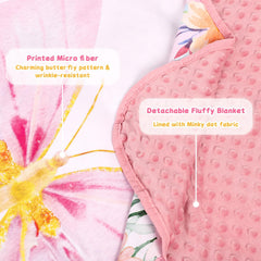 Pea Pod nap mat rolled up with closures for easy transport.