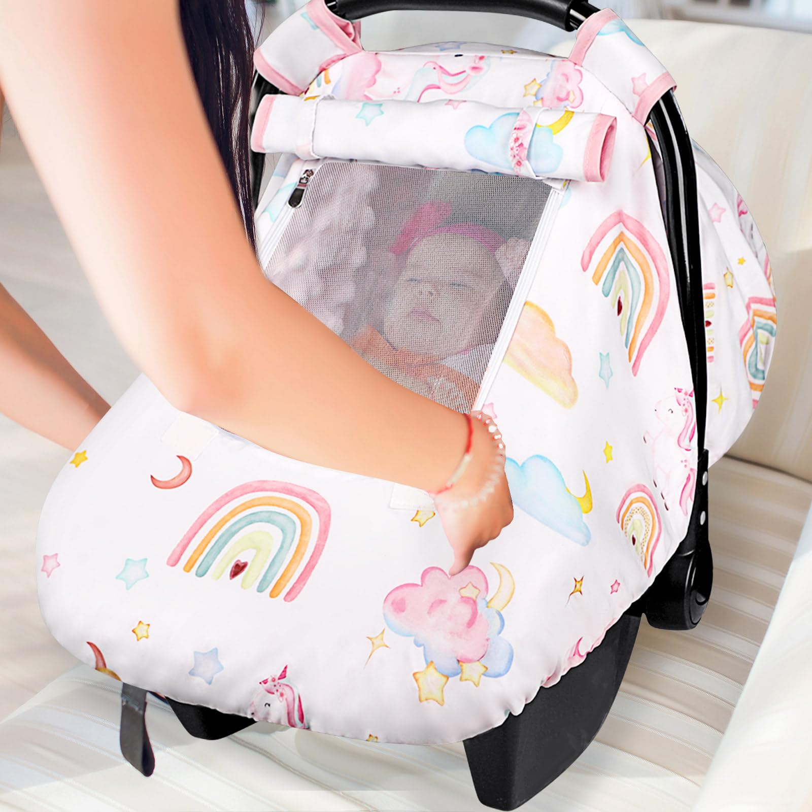 Pea Pod unicorn pattern detail adds style to the nursery.