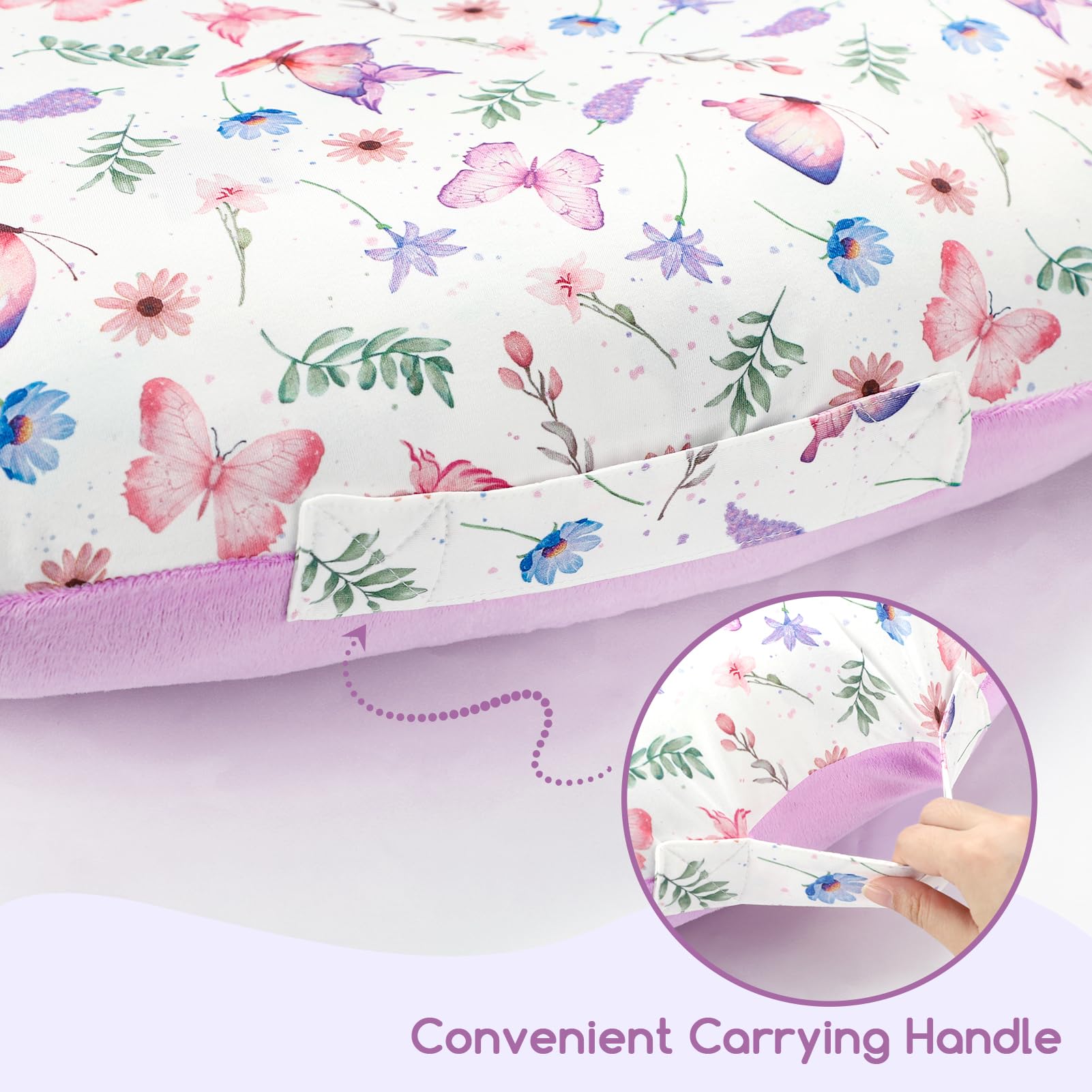 Pea Pod universal-fit design suits most infant loungers securely.