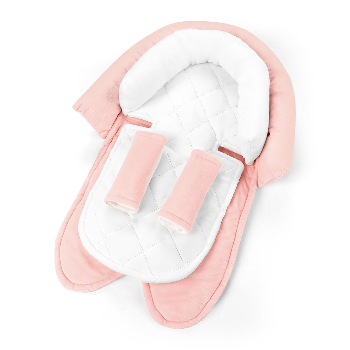 Pea Pod upgraded 2-in-1 car seat insert provides all-around newborn support during rides.