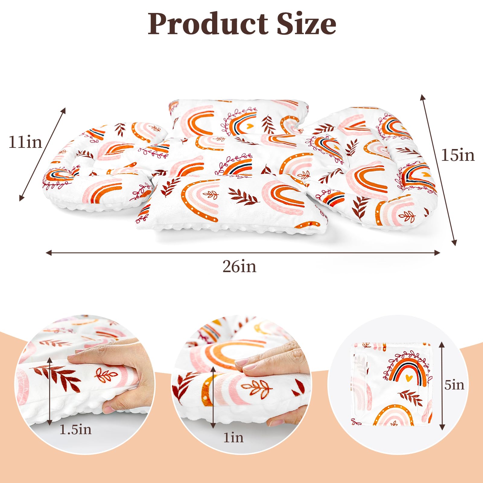 Pea Pod insert used in stroller for on the go cozy support