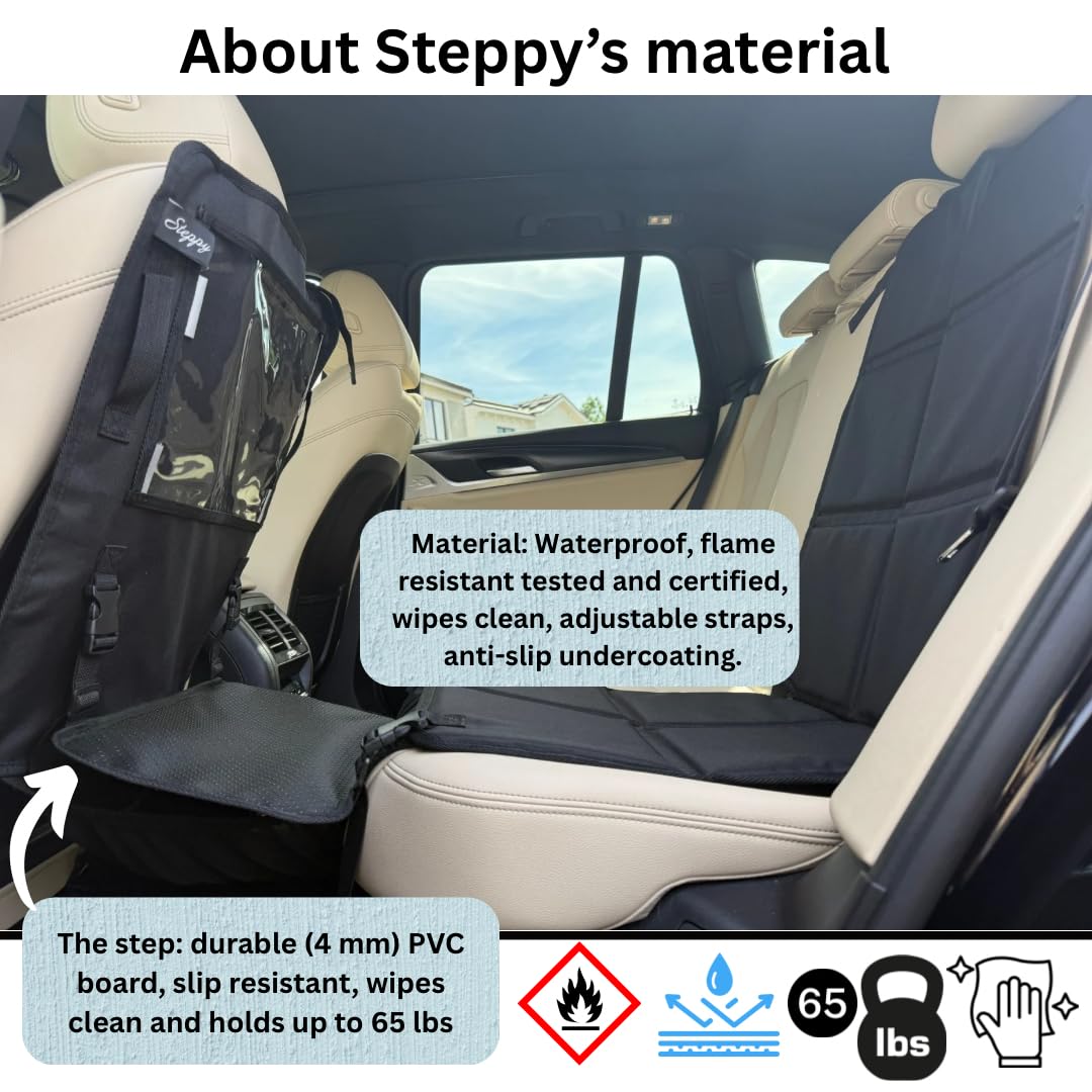 Durable waterproof Steppy material resists snow, sand, and spills