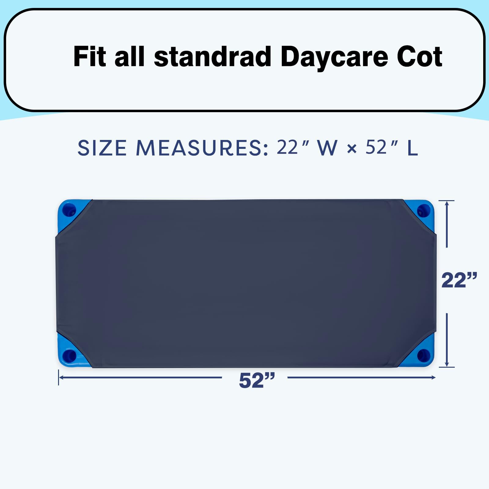 Soft microfiber surface shown on a Peace Sleep cot sheet for comfortable napping.