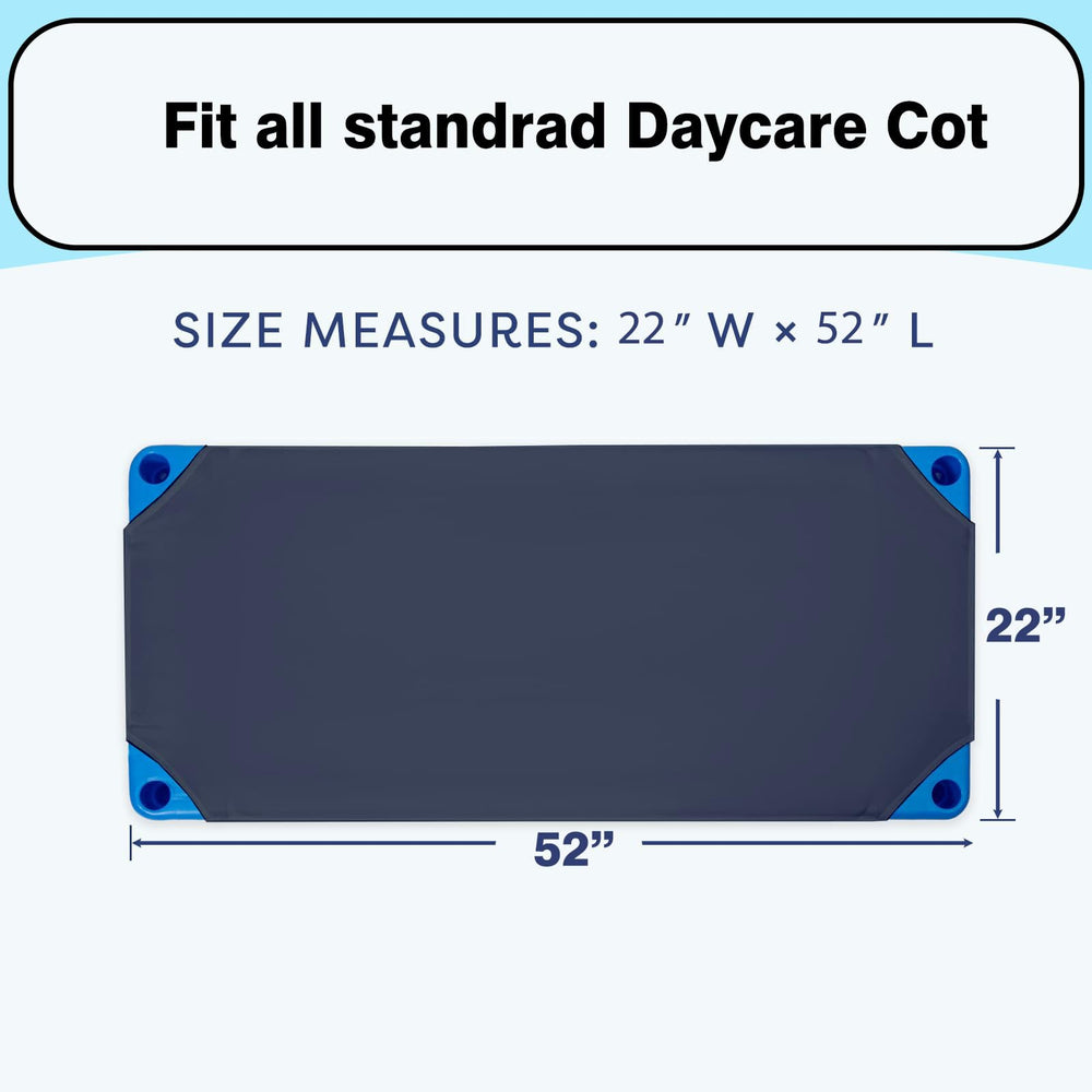 Soft microfiber surface shown on a Peace Sleep cot sheet for comfortable napping.