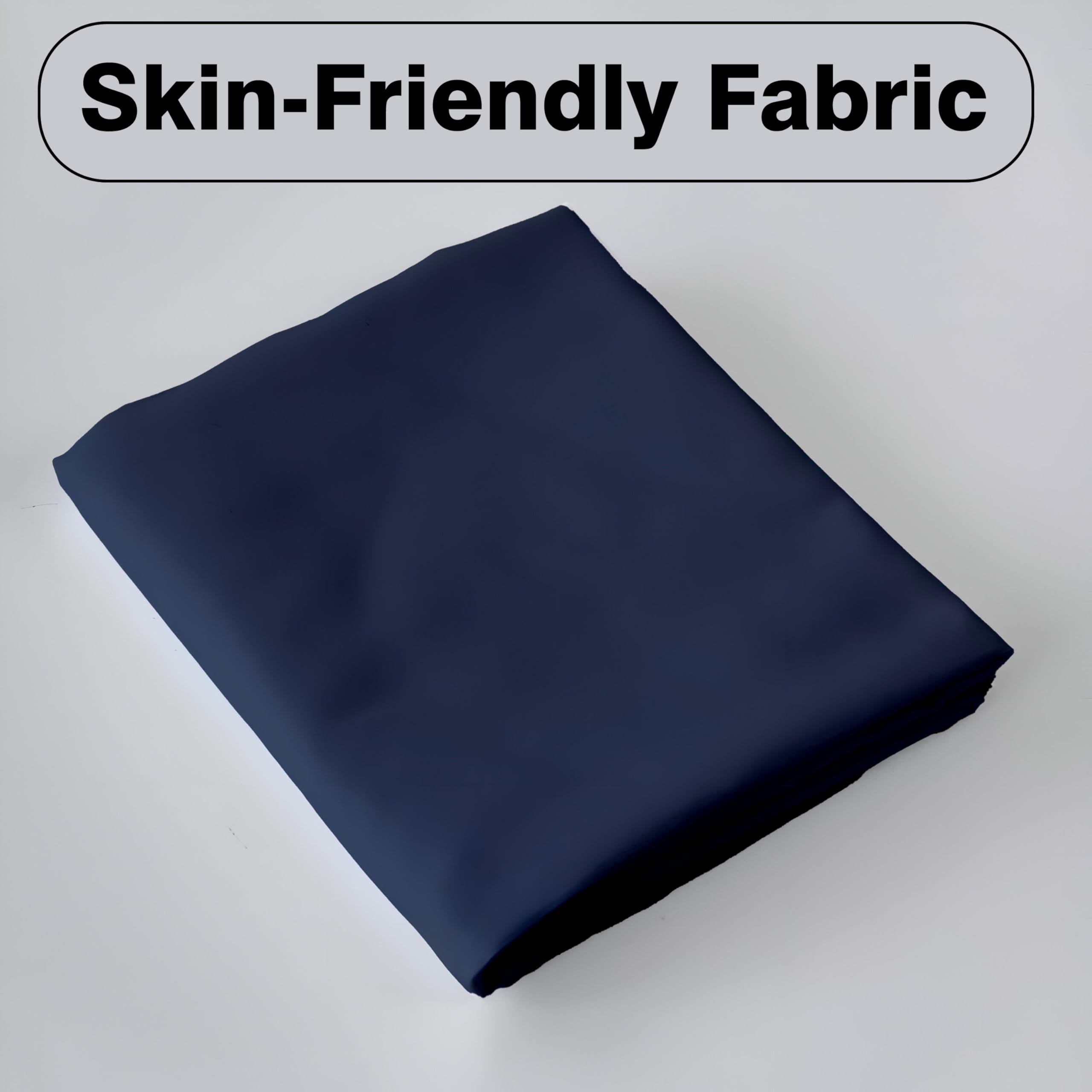 Machine washable Peace Sleep cot sheet in navy resists stains for easy care.