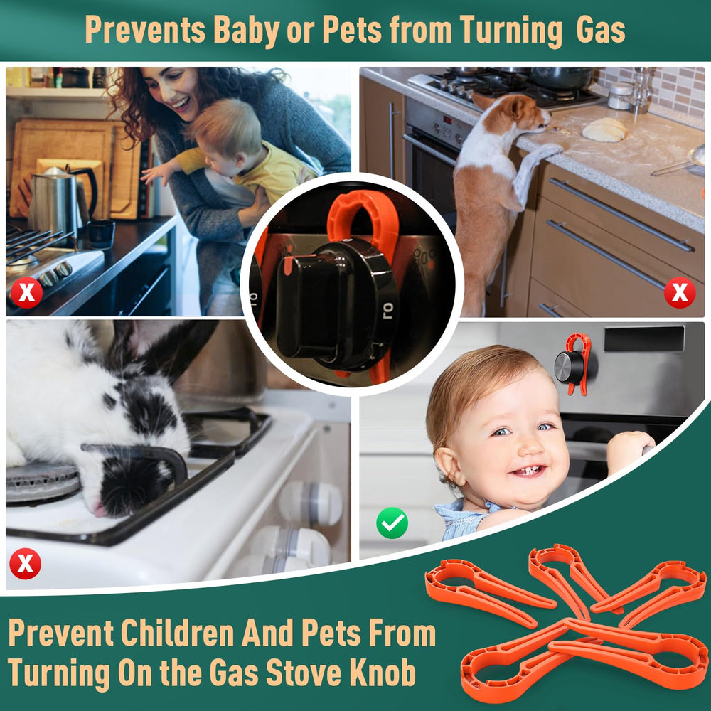 PeachLeaf kitchen safety guard on stove demonstrates unobtrusive design.