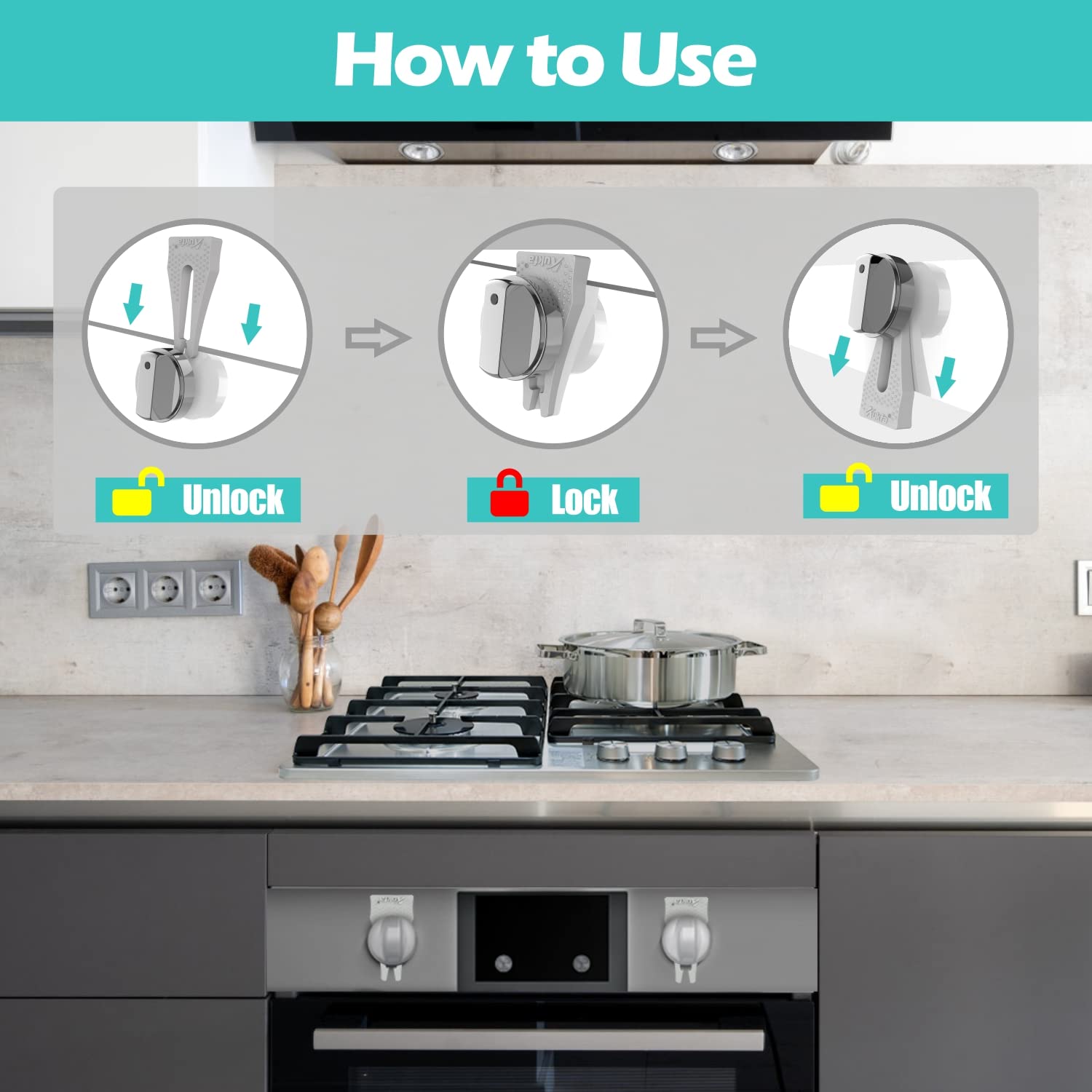 PeachLeaf adult-operation-friendly locks let you manage the stove safely.